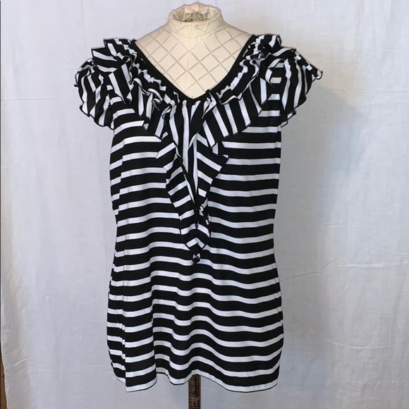 Cato Black and White Large Shirt - Picture 1 of 3